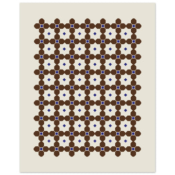 Modern Brown Geometric Pattern Wall Art