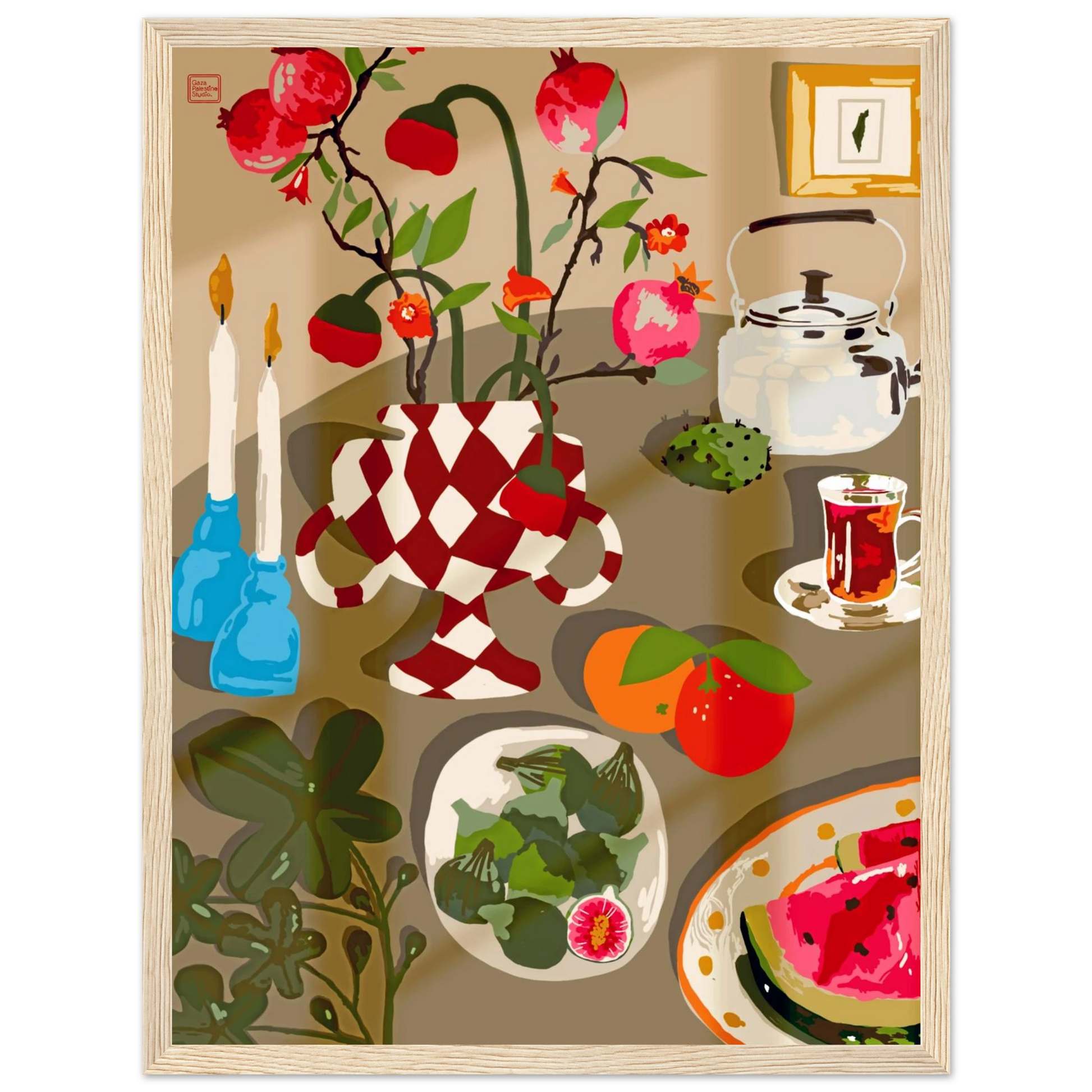 Palestinian food art print