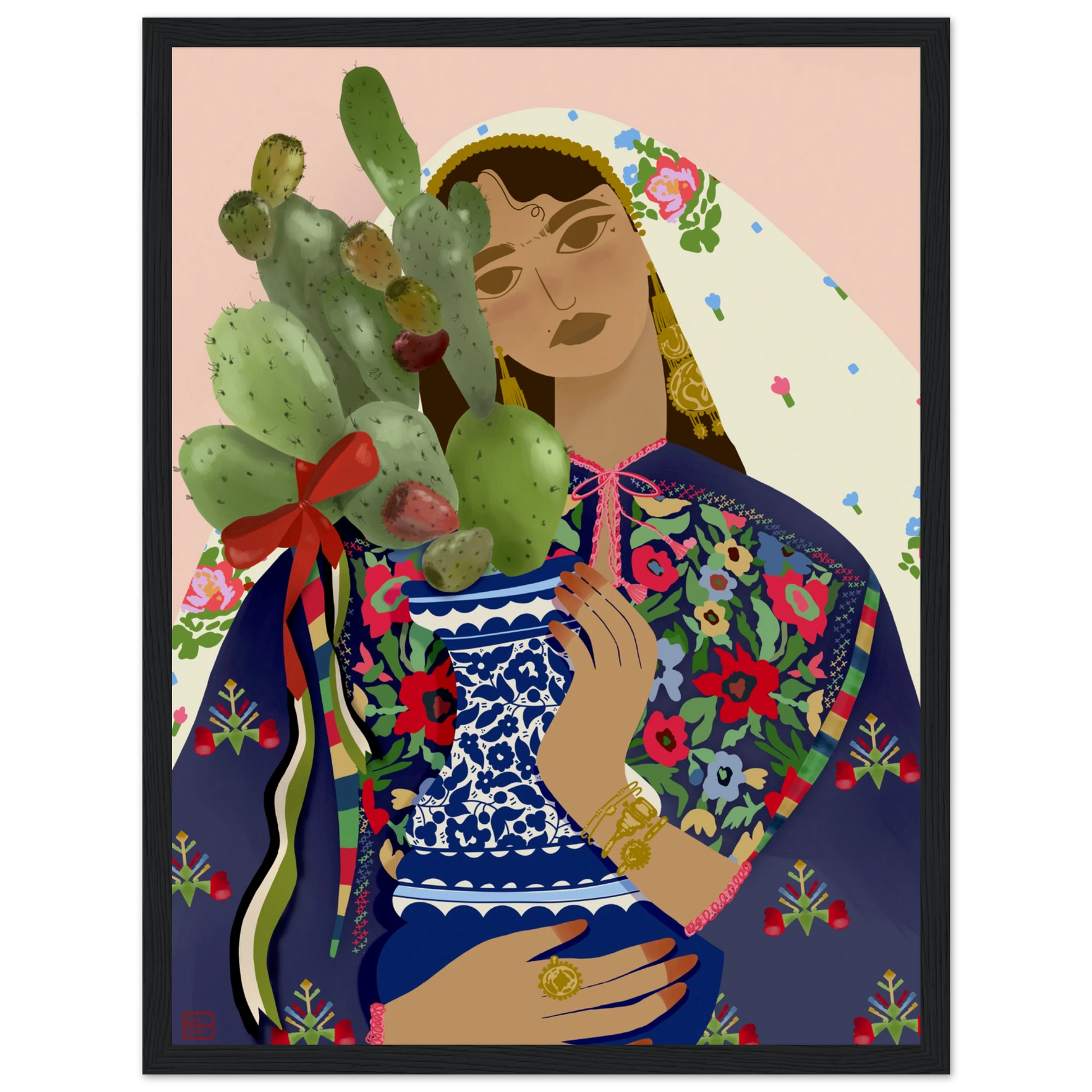 Palestinian tatreez thoub art 