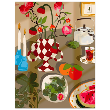 Palestinian tablescape art print
