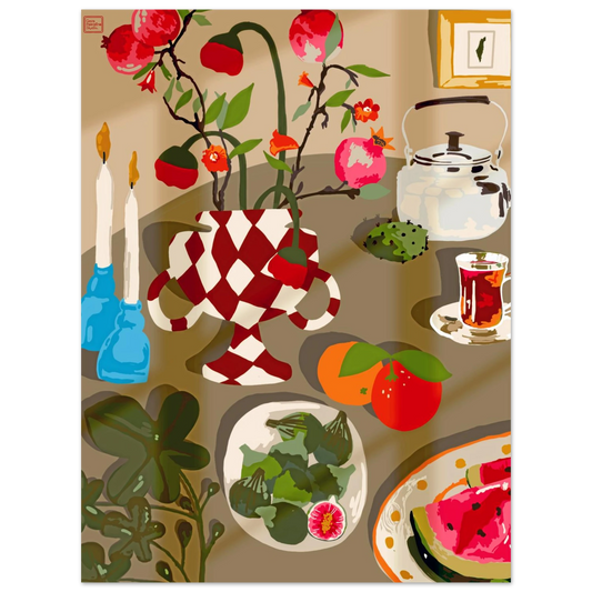 Palestinian tablescape art print